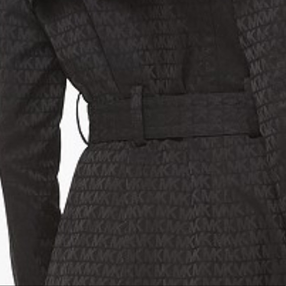New Michael Kors Jacquard Exploded Logo Trench Coat 🖤 - Picture 6 of 10